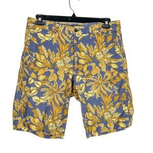 Banana Republic Factory Blue & Gold Floral Shorts